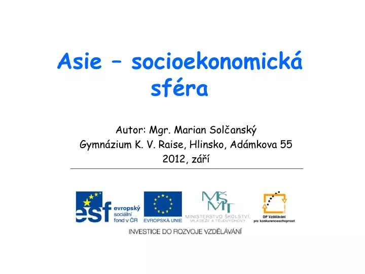 asie socioekonomick sf ra