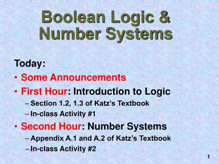 boolean logic number systems