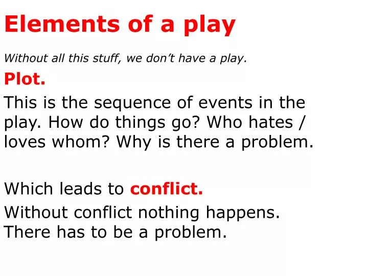 elements of a play