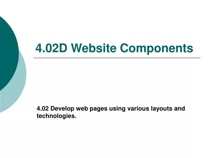 4 02d website components