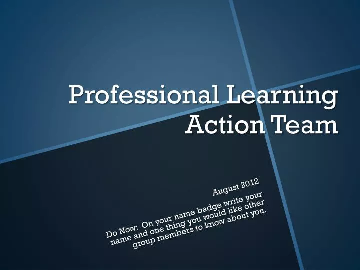 professional learning action team