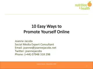 10 Easy Ways to Promote Yourself Online