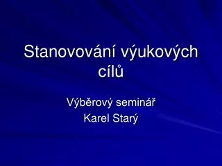 stanovov n v ukov ch c l