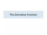 The Derivative Function - slide 1
