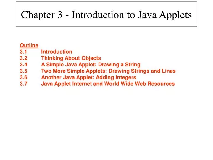 chapter 3 introduction to java applets