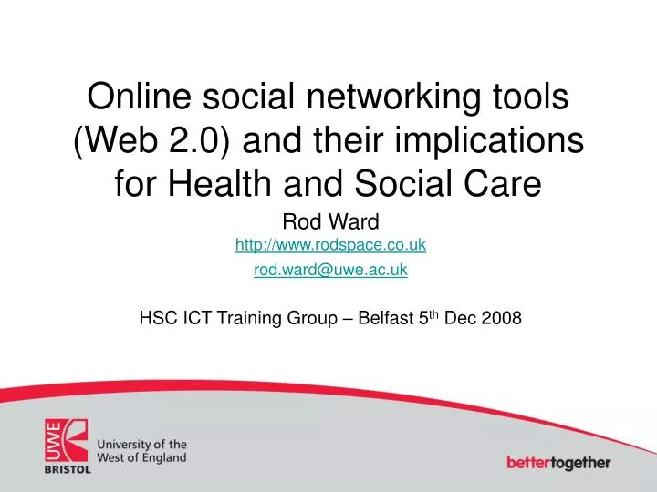 online social networking tools web 2 0 and their implications for health and social care