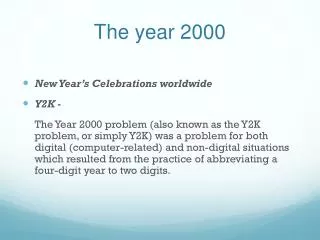 the year 2000