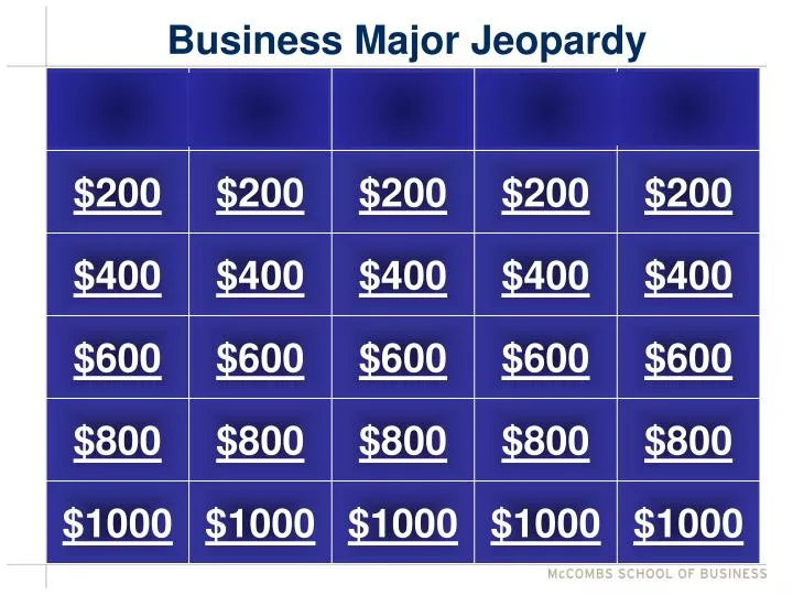 business major jeopardy