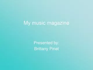 My music magazine