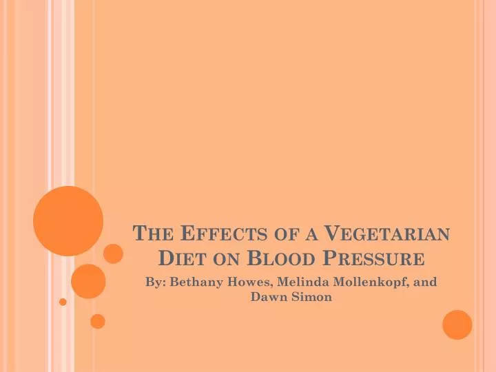 the effects of a vegetarian diet on blood pressure