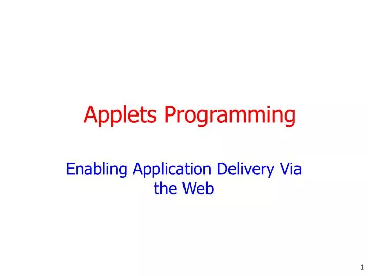enabling application delivery via the web