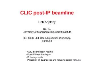 CLIC post-IP beamline