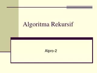 algoritma rekursif