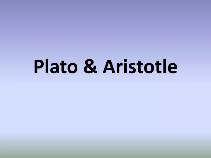 plato aristotle