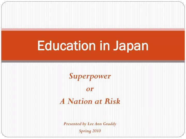 education in japan