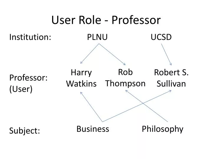 user role professor