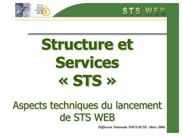 structure et services sts aspects techniques du lancement de sts web