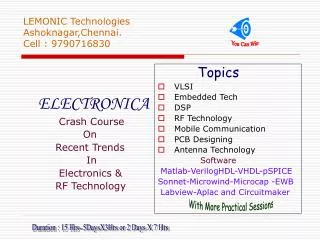 LEMONIC Technologies Ashoknagar,Chennai. Cell : 9790716830