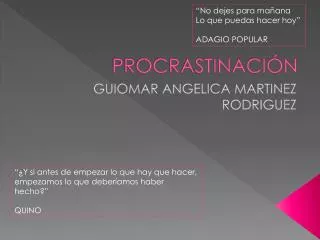 procrastinaci n