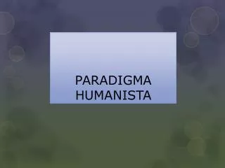 paradigma humanista