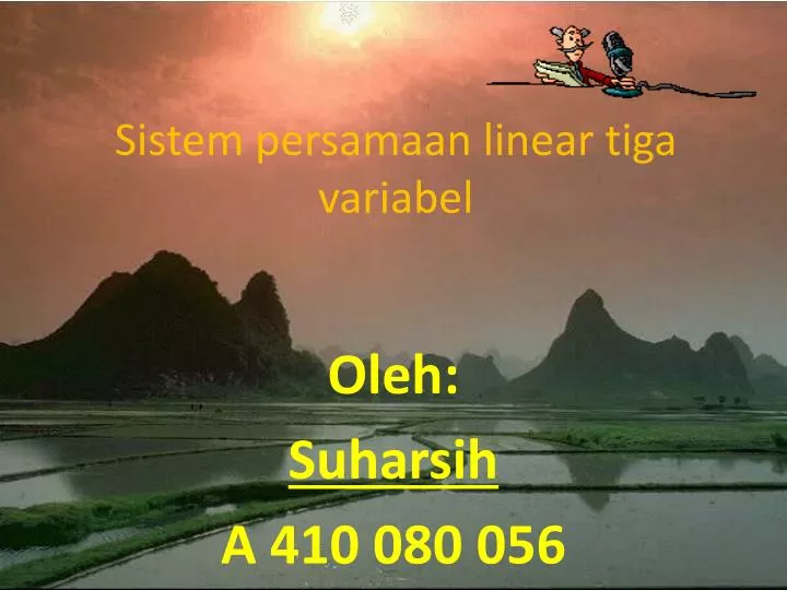 sistem persamaan linear tiga variabel