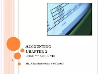 Accounting Chapter 2