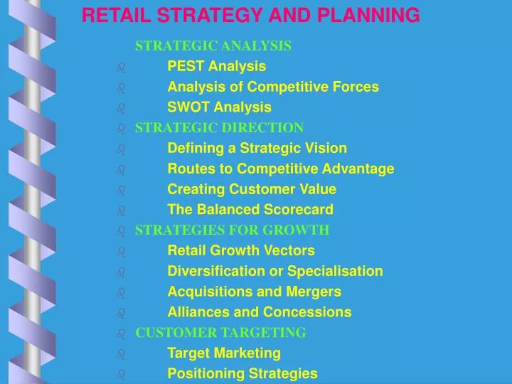 retail strategy and planning