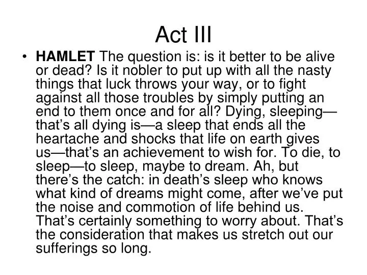 act iii