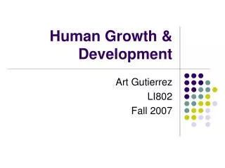 Human Growth &amp; Development