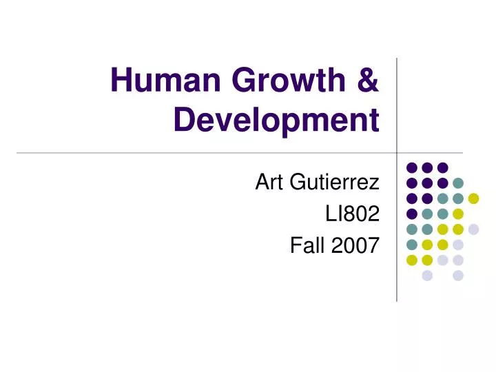 human growth development