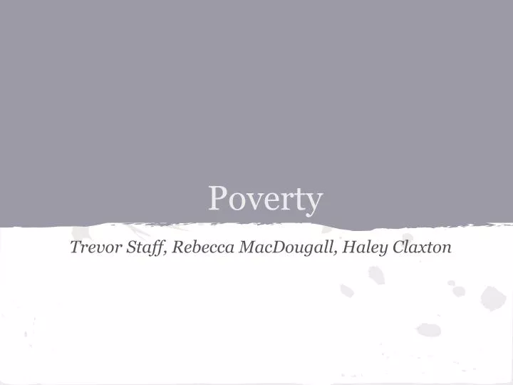 poverty