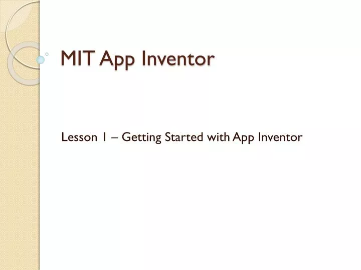 mit app inventor