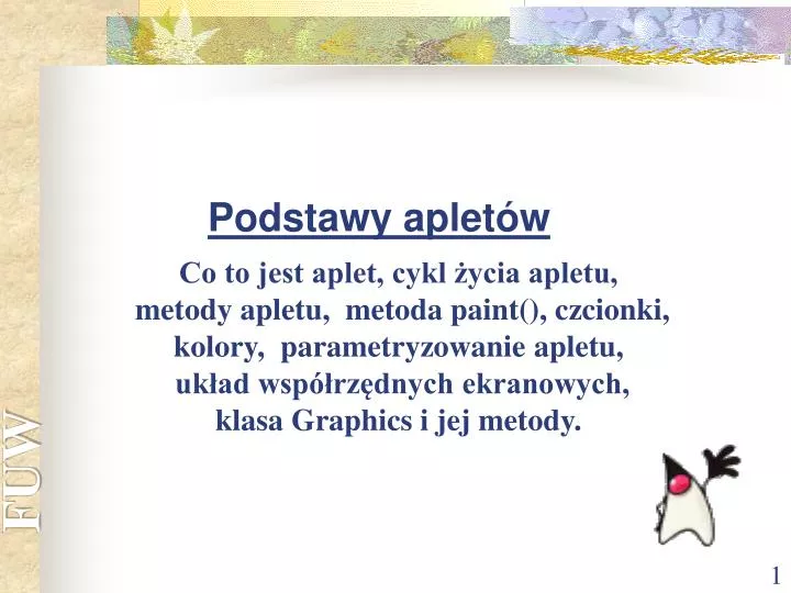 podstawy aplet w