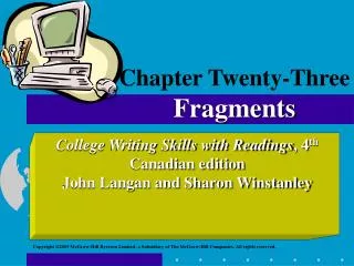 Chapter Twenty-Three Fragments