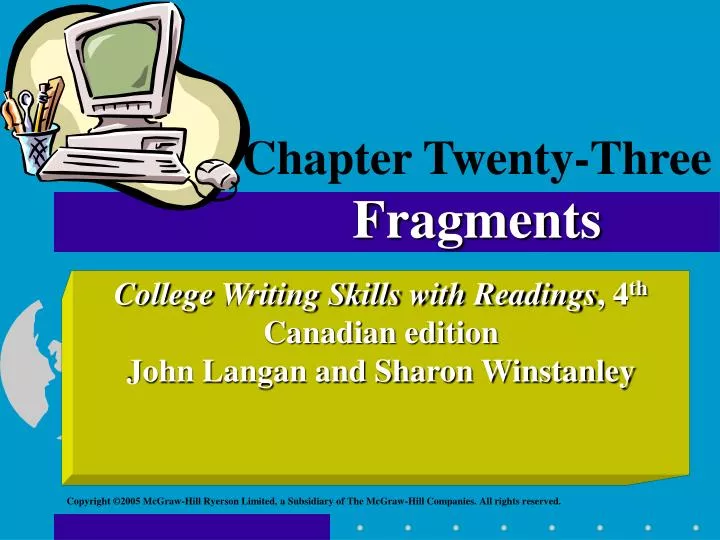 chapter twenty three fragments