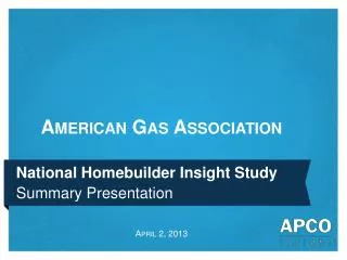 National Homebuilder Insight Study Summary Presentation