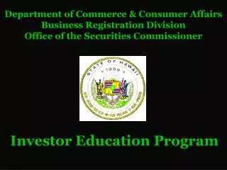 Department of Commerce &amp; Consumer Affairs Business Registration Division
