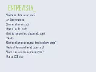 entrevista