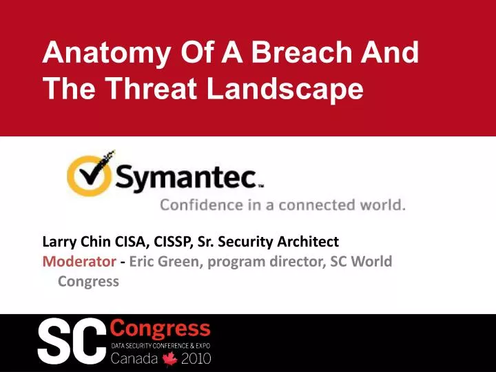 anatomy of a breach and the threat landscape