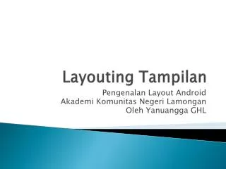 layouting tampilan