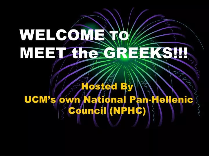 welcome to meet the greeks