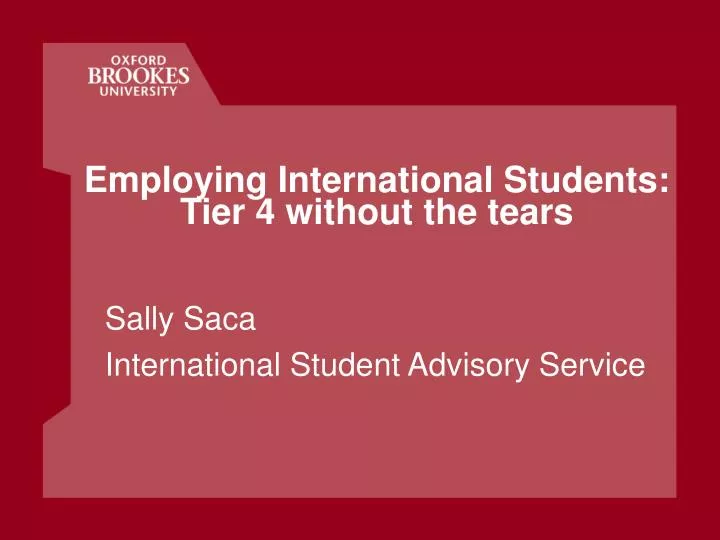 employing international students tier 4 without the tears