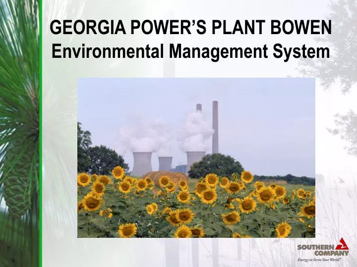 georgia power s plant bowen environmental management system