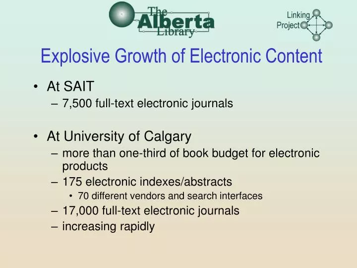 explosive growth of electronic content