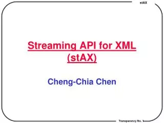 streaming api for xml stax