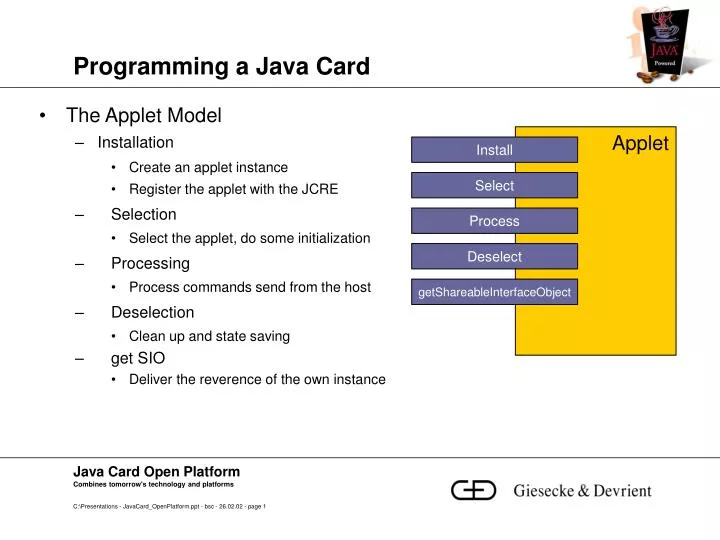 programming a java card