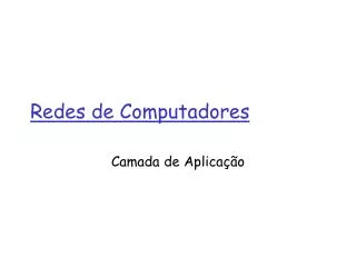 redes de computadores