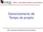 Gerenciamento de Tempo do projeto - slide 1