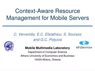Context-Aware Resource Management for Mobile Servers