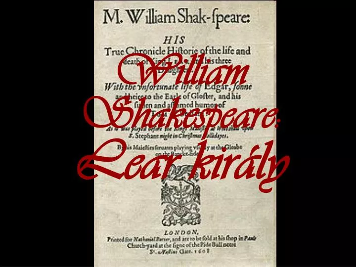 william shakespeare lear kir ly